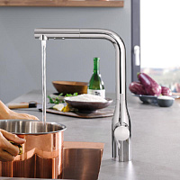 Grohe Essence Смеситель для кухни, выдвижной излив, цвет: хром 30311000