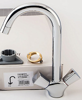 Hansgrohe Logis Смеситель для кухонной мойки с двумя рукоятками, цвет: хром 71280000