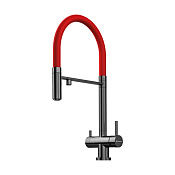 Omoikiri Kanto-GM Смеситель для кухни с гибким изливом и возм. подкл. фильтр, вор. сталь 4994013