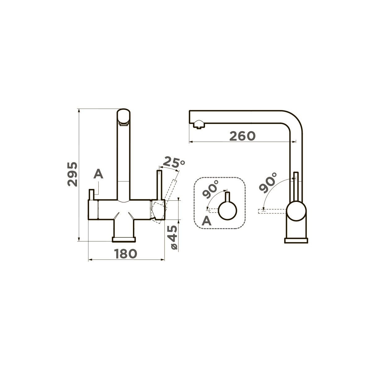 Omoikiri Takamatsu-BN Смеситель для кухни с возм. подключить фильтр, цвет: нержавеющая сталь 4994085