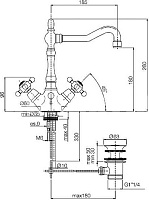 Fima Carlo Frattini Elizabeth Смеситель для раковины, цвет: хром F5091CR