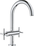 Grohe Atrio New Смеситель для раковины вентильный, высокий, с д/к, высота излива 20,2 см, цвет: хром 21019003