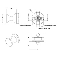 Bongio Soffi Встраиваемый прогрессивный смеситель, цвет золото 60524OR00