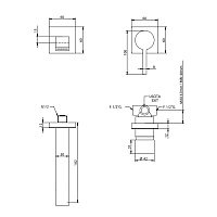 Bongio Tmix15 Встраиваемый смеситель для раковины, цвет Nichel 08538NSPREU