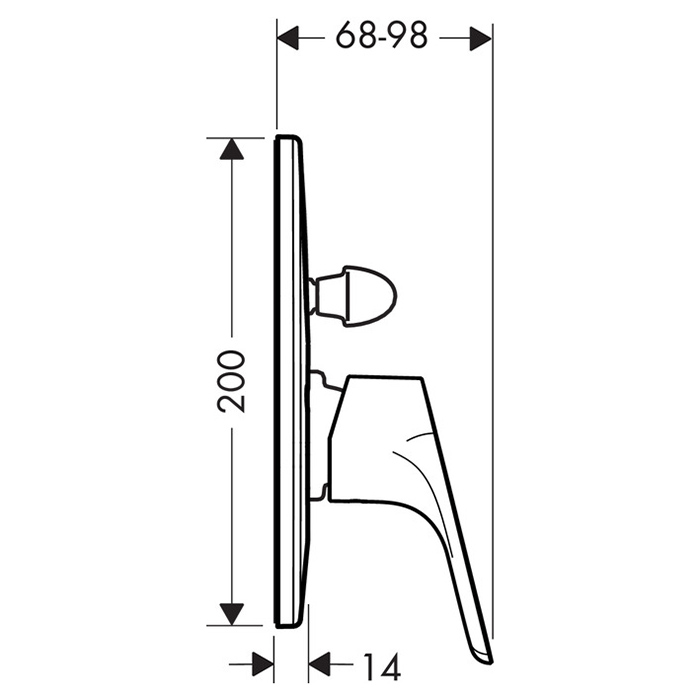 Hansgrohe Focus Смеситель для ванны встраиваемый на 2 потребителя, внешняя часть, цвет: хром 31947000