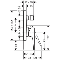 Hansgrohe Metropol Смеситель для ванны встраиваемый на 2 потребителя, цвет: шлифованная бронза 32546140