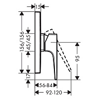 Hansgrohe Metropol Смеситель для душа встраиваемый, внешняя часть, цвет: матовый белый 32565700