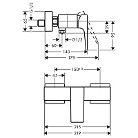 Hansgrohe Metropol Смеситель для душа BM, цвет: матовый белый 32560700