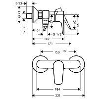 Hansgrohe Talis E Смеситель для душа BM, цвет: шлифованная бронза 71760140