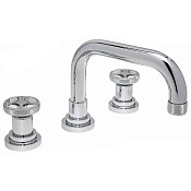 Nicolazzi Arena Смеситель для раковины с авт. сливом на 3 отверстия, излив 17 см, цвет хром 3318CR44