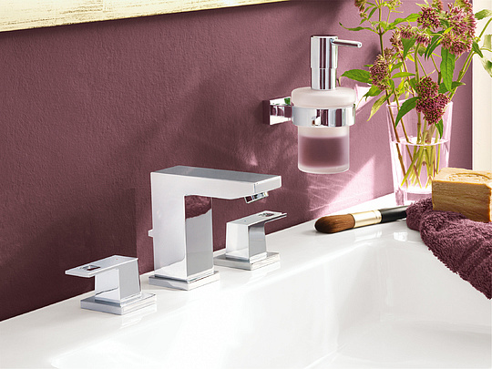 Grohe Eurocube Смеситель для раковины вентильный, с д/к, длина излива 9,7 см, цвет: хром 20351000