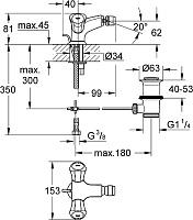 Grohe Costa Смеситель для биде вентильный, без донного клапана, цвет: хром 24480001
