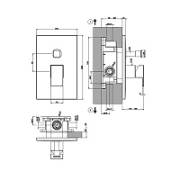 Gessi Rettangolo Смеситель для ванны встраиваемый на 2 потребителя, внешняя часть, цвет: matte black 44604#299