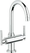 Grohe Atrio Смеситель для раковины вентильный, с д/к, длина излива 15,3 см, цвет: хром 21022000