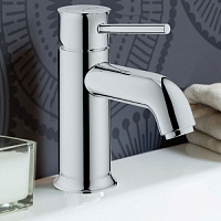 Grohe BauClassic Смеситель для раковины, с донным клапаном, цвет: хром 23161000