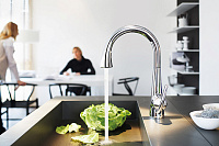 Grohe Zedra Смеситель для кухни, с выдвижным изливом, цвет: хром 32294001