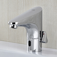 Grohe Europlus E Смеситель для раковины, сенсорный, длина излива 11,3 см, цвет: хром 36207001