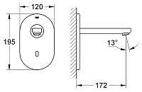 Grohe Euroeco Cosmopolitan E Смеситель для раковины встраиваемый, сенсорный, цвет: хром 36273000