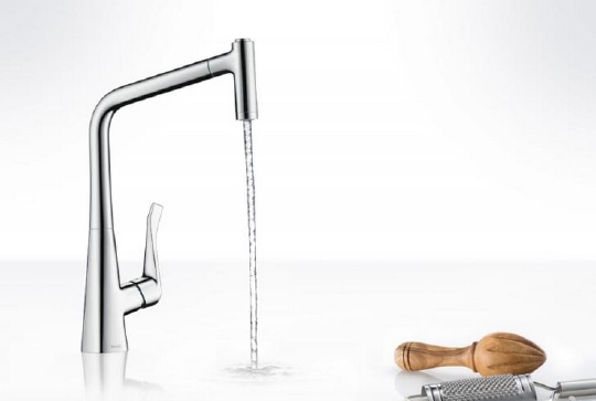 Hansgrohe Metris Select Смеситель для кухонной мойки, с выдвижным изливом цвет: хром 14884000