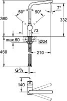 Grohe Minta Смеситель для кухни, цвет: хром 31375000