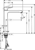 Hansgrohe Metris Смеситель для раковины, с донным клапаном, цвет: хром 31082000