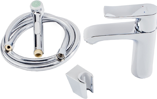 Hansgrohe Metris Смеситель для раковины однорычажный с гигиеническим душем, цвет: хром 31285000