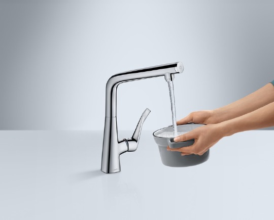 Hansgrohe Metris Select Смеситель для кухонной мойки с высоким изливом, цвет: хром 14883000