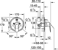 Grohe Eurosmart Cosmopolitan Смеситель для душа, встраиваемый, цвет: хром 32879000