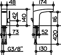 Keuco Elegance New Смеситель для раковины, цвет: хром 51602 010000