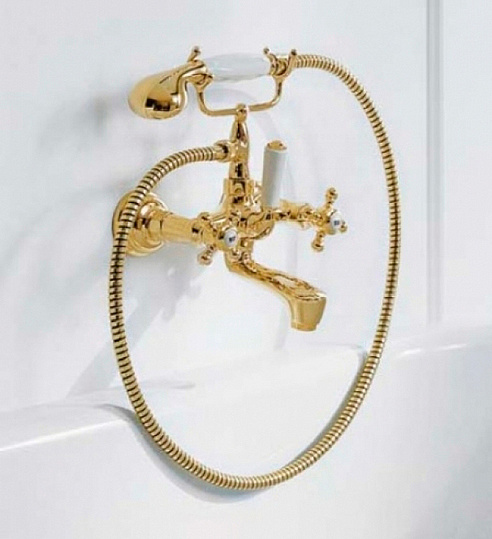 Kludi 1926 Смеситель для ванны и душа DN 15 настенный, цвет: золото 514414520