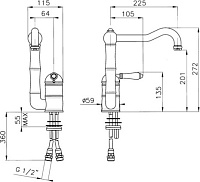 Nicolazzi Traditional Cucina Смеситель для кухонной мойки 3407CR75
