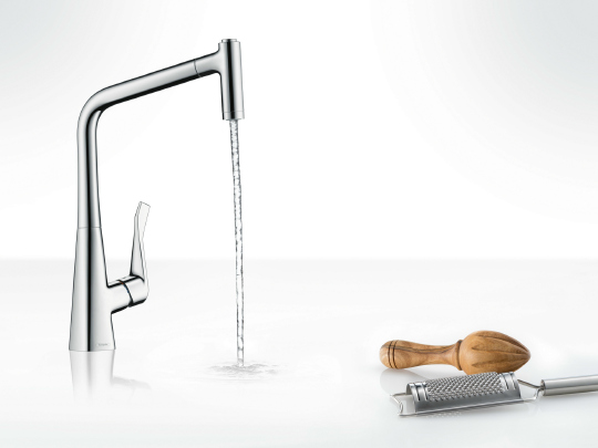 Hansgrohe Metris Смеситель для кухонной мойки, с выдвижным изливом цвет: хром 14820000