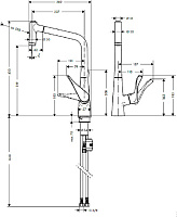 Hansgrohe Metris Смеситель для кухонной мойки, с выдвижным изливом цвет: хром 14820000