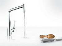 Hansgrohe Metris Смеситель для кухонной мойки, с выдвижным изливом цвет: хром 14820000