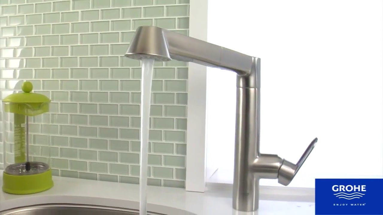 Grohe K7 Смеситель для кухни, с выдвижным изливом, цвет: хром 32176000