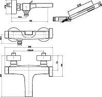 Смеситель Fima Carlo Frattini Zeta  для ванны с душем F3964CR