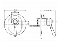 Fima Carlo Frattini Bell Смеситель для душа, встраиваемый, цвет: хром F3369X1CR