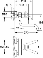 Grohe Eurostyle Cosmopolitan Смеситель для кухни, накладной, цвет: хром 33982002