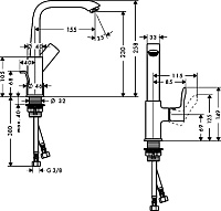 Hansgrohe Metris Смеситель для раковины, с донным клапаном, цвет: хром 31087000
