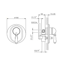 Смеситель Nicolazzi Signal  для душа 3460BZ75