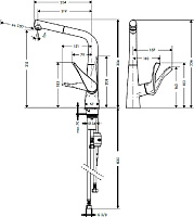 Hansgrohe Metris Смеситель для кухонной мойки, с выдвижным изливом, цвет: хром 14821000