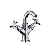 Axor Montreux Смеситель для биде на 1 отверстие с донным клапаном, цвет: хром 16520000