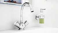 Grohe Costa L Смеситель для раковины вентильный, с донным клапаном, длина излива 13,7 см, цвет: хром 21375001