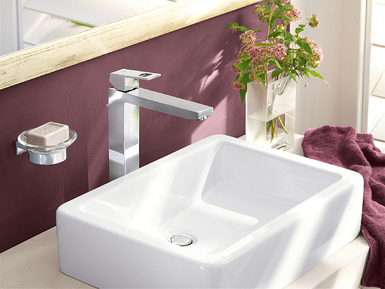Grohe Eurocube Смеситель для раковины, без д/к, высота излива 24,7 см, цвет: хром 23406000