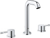 Grohe Essence New Смеситель для раковины высокий вентильный, с д/к, высота излива 16 см, цвет: хром 20296001