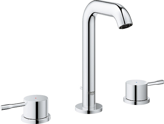Grohe Essence New Смеситель для раковины высокий вентильный, с д/к, высота излива 16 см, цвет: хром 20296001