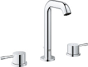 Grohe Essence New Смеситель для раковины высокий вентильный, с д/к, высота излива 16 см, цвет: хром 20296001
