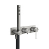 Gessi 316 Bath-Shower Смеситель для ванны встраиваемый, 2 потребителя, лейка, цвет: steel brushed 54038#239