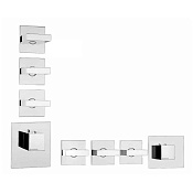 Bossini Rectangular Смеситель термостатический, встраиваемый, на 3-6 выходов, цвет: chrome Z033205.030