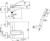 Смеситель Fima Carlo Frattini Quad  для ванны с душем F3724CR